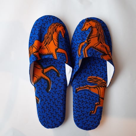 Sun miのスリッパ 馬（青）