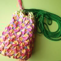 吉本大輔／YOSHIMOTO Daisuke「友禅染 巾着バッグ パイナップル ピンク」