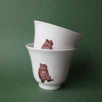 工房あめつち／Kobo Ametsuchi「色絵 熊 ゆのみ」（お一人様1点まで）」