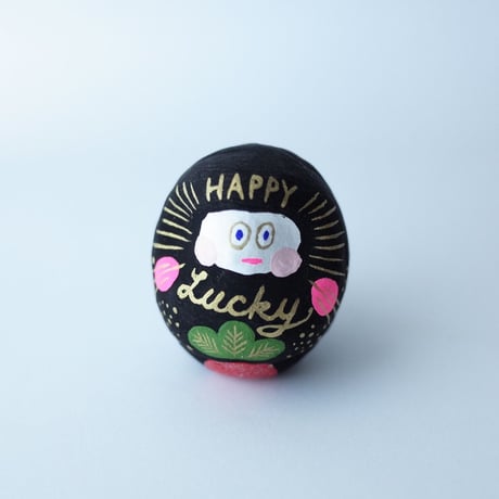 Norikazu Hatta「ミニだるま（Lucky／黒・金・青・白）」