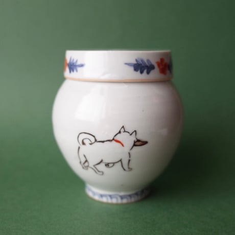 工房あめつち／Kobo Ametsuchi「色絵 小塩壷 宝物シリーズ 犬」