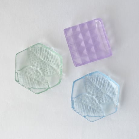 田聡美 さん　器　豆皿　ガラス　硝子　中国茶器 田聡美 さん器豆皿ガラス硝子中国茶器