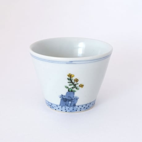 工房あめつち／Kobo Ametsuchi「色絵 花唐子そばちょこ」