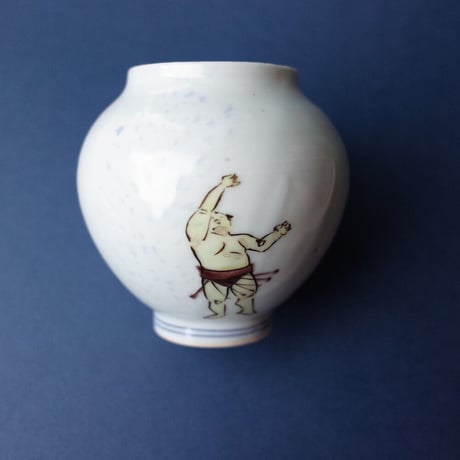 工房あめつち／Kobo Ametsuchi「色絵 小塩壷 力士（お一人様1点まで）」