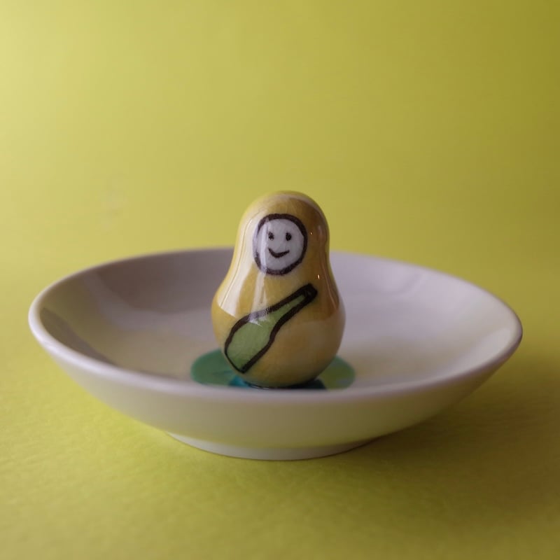 今江未央／IMAE Mio「九谷焼立体皿 ひめだるま」 | オトメの金沢 陳列室