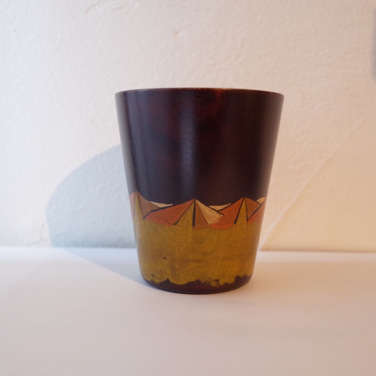 名雪園代 そばちょこっぷ 漆塗り 木製 洗濯物柄 フリーカップ 1/24