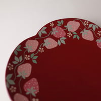 奥の麻衣子／OKUNO Maiko「花豆漆絵皿」
