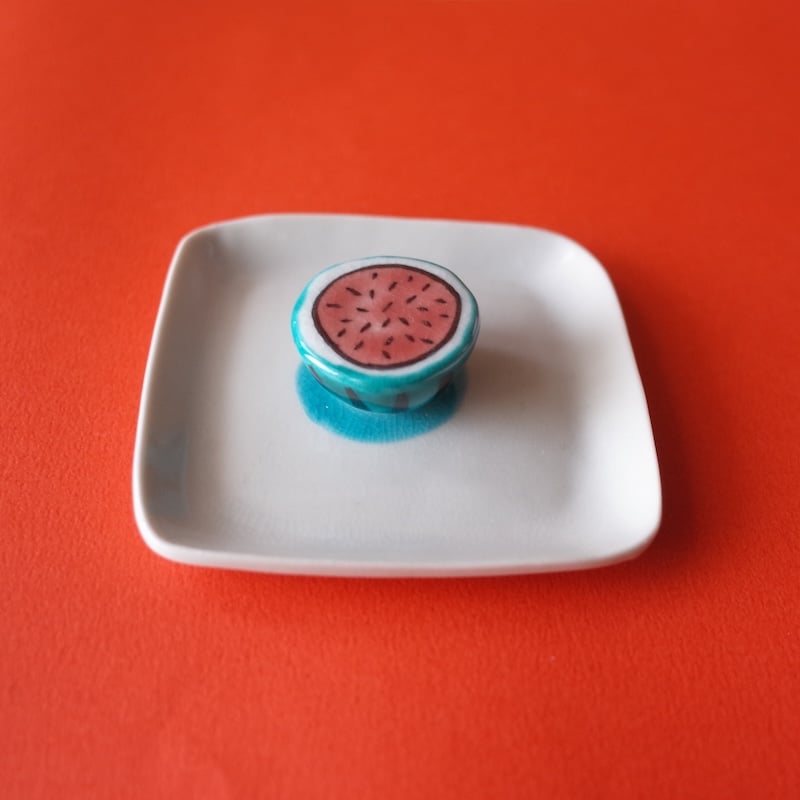 お値下げ中【未使用】久谷焼　大皿　定価25000円 50119】九谷焼 大皿 明治/ Kuntani L size Plate / Meiji Era