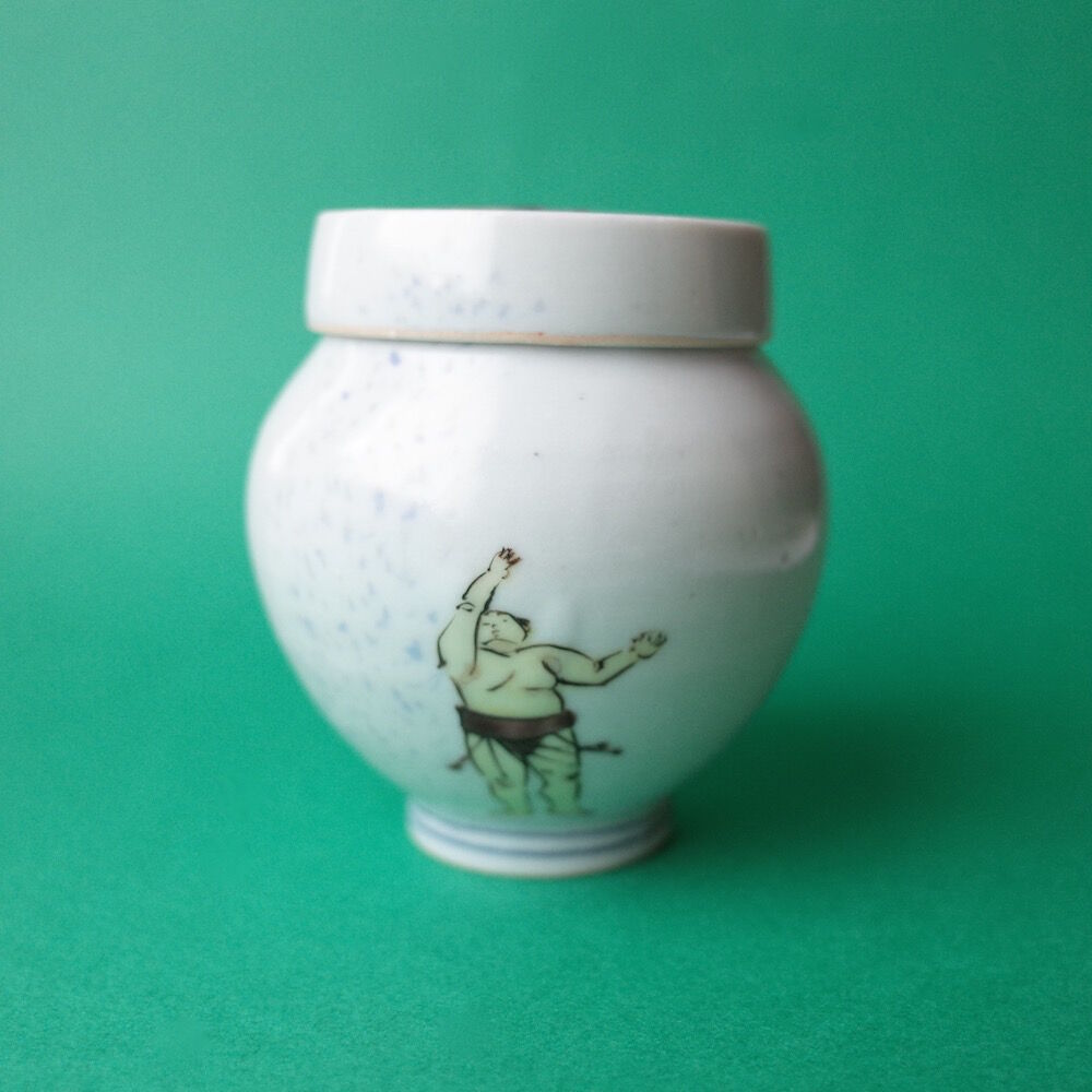 工房あめつち/Kobo Ametsuchi「色絵 小塩壷 力士(お一人様1点 工房あめつち/Kobo Ametsuchi「色絵 小塩壷 力士(お一人様1点