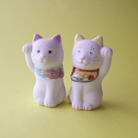 上出長右衛門窯／KUTANI CHOEMON「二寸ちょうえもん招猫 雲と音符」