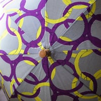 Sun miの傘 輪っか柄 黄色×紫（50cm／60cm）