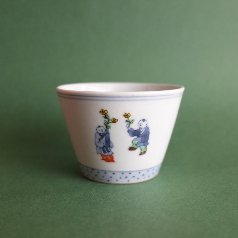 工房あめつち／Kobo Ametsuchi「色絵 花唐子そばちょこ」 | オトメの