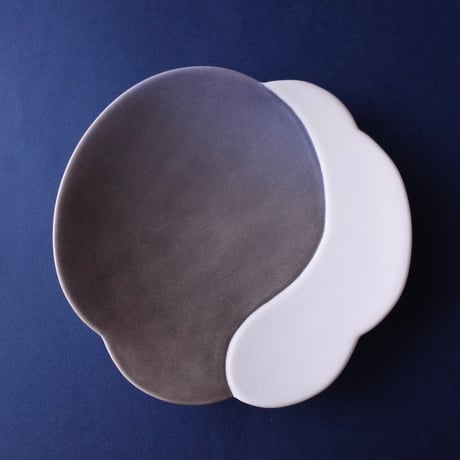 根石和美／NEISHI Kazumi「釉漆 寧色 綿雲 6寸皿」