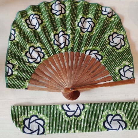 Sun miの扇子 黄緑
