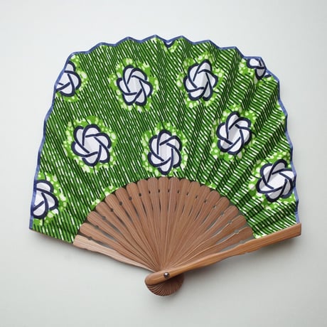 Sun miの扇子 黄緑