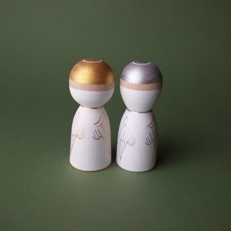 岩本清商店 × Norikazu Hatta「オヤジこけし サンタ／天使」