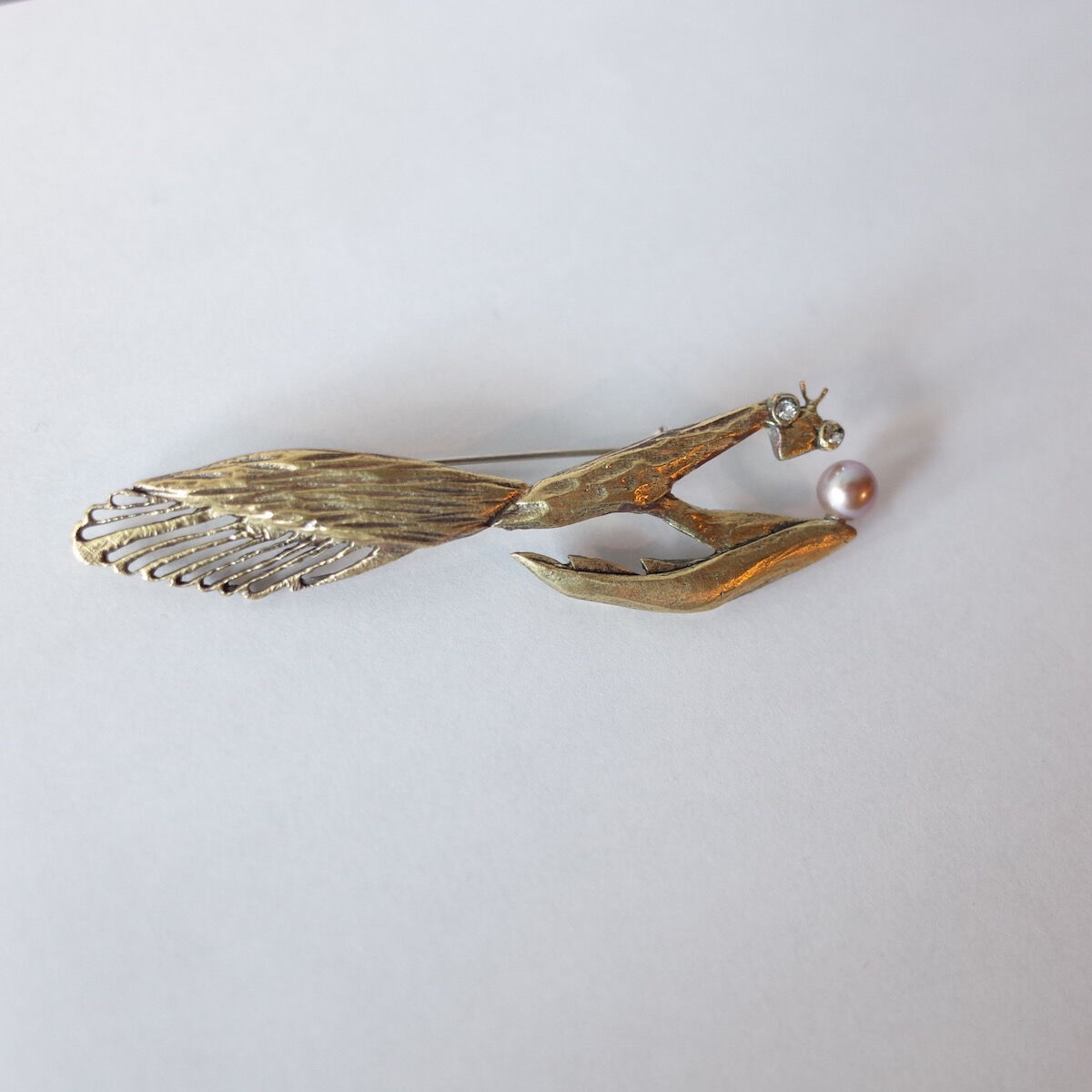 sasakihitomi／佐々木ひとみ「カマキリブローチ」 | オトメの金沢 陳列室