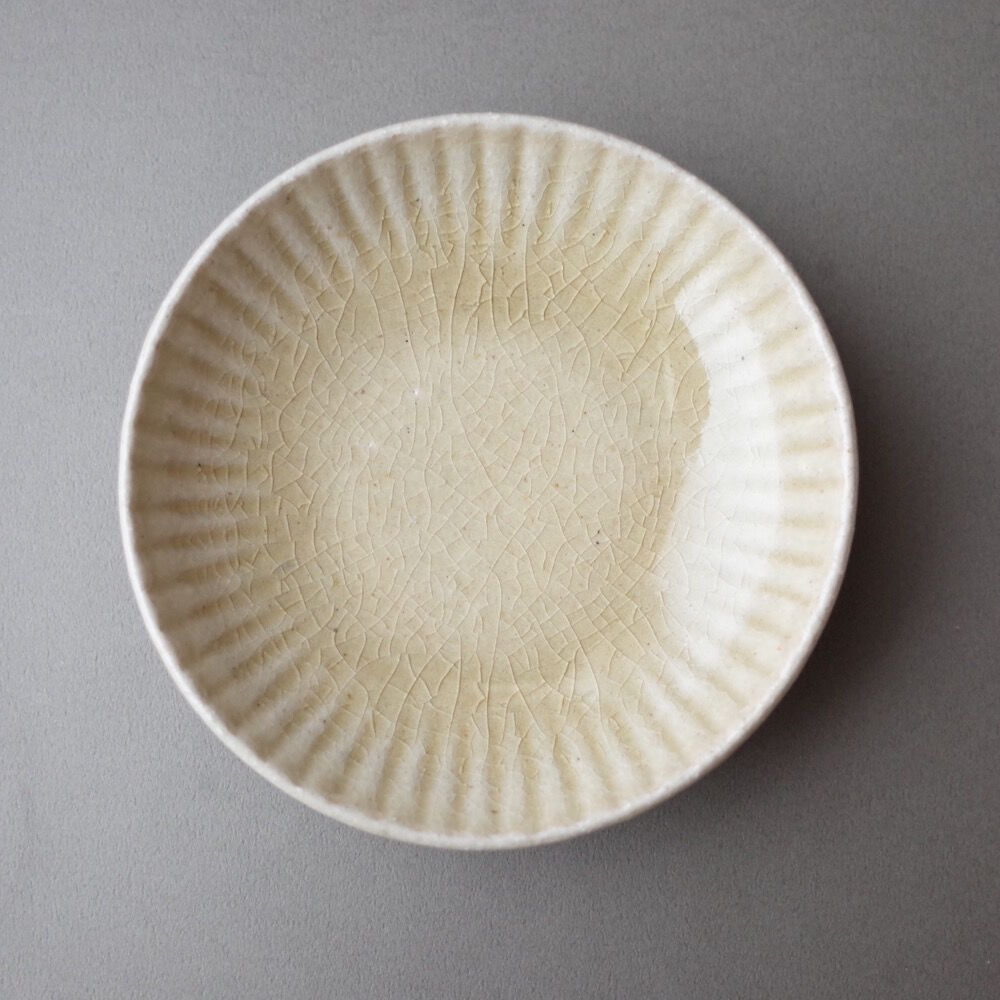 値下げ】【真正保証】 奥磯太覚 志野 皿 10客 値下げ】【真正