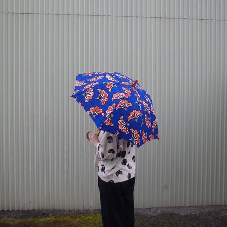 Sun miの傘 花柄 青（50cm）