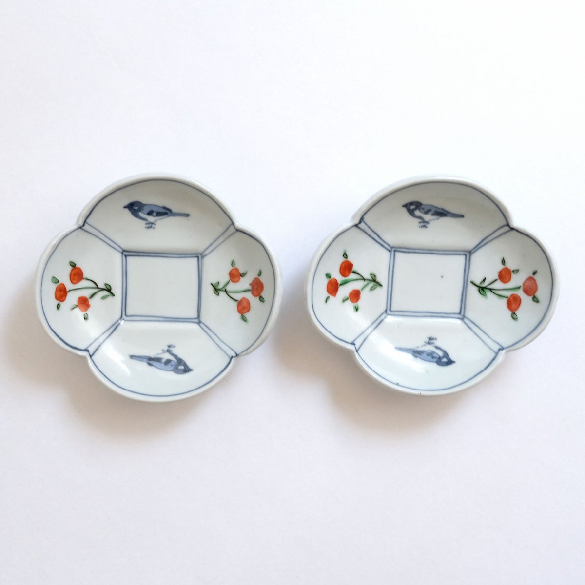工房あめつち／Kobo Ametsuchi「色絵 鳥絵木瓜小皿」 | オトメの金沢