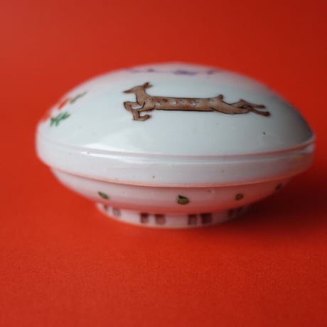 工房あめつち／Kobo Ametsuchi「色絵 蓋物 鹿（お一人１点まで）」