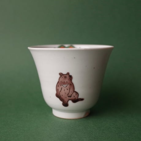 工房あめつち／Kobo Ametsuchi「色絵 熊 ゆのみ」（お一人様1点まで）」