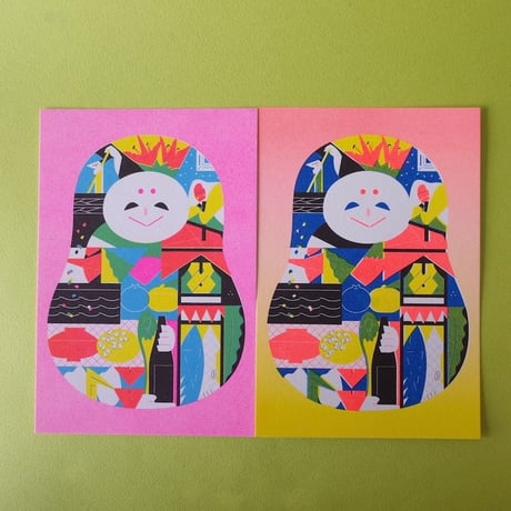 乙女の金沢「NOTOチャリティひめだるまカード+シールset」