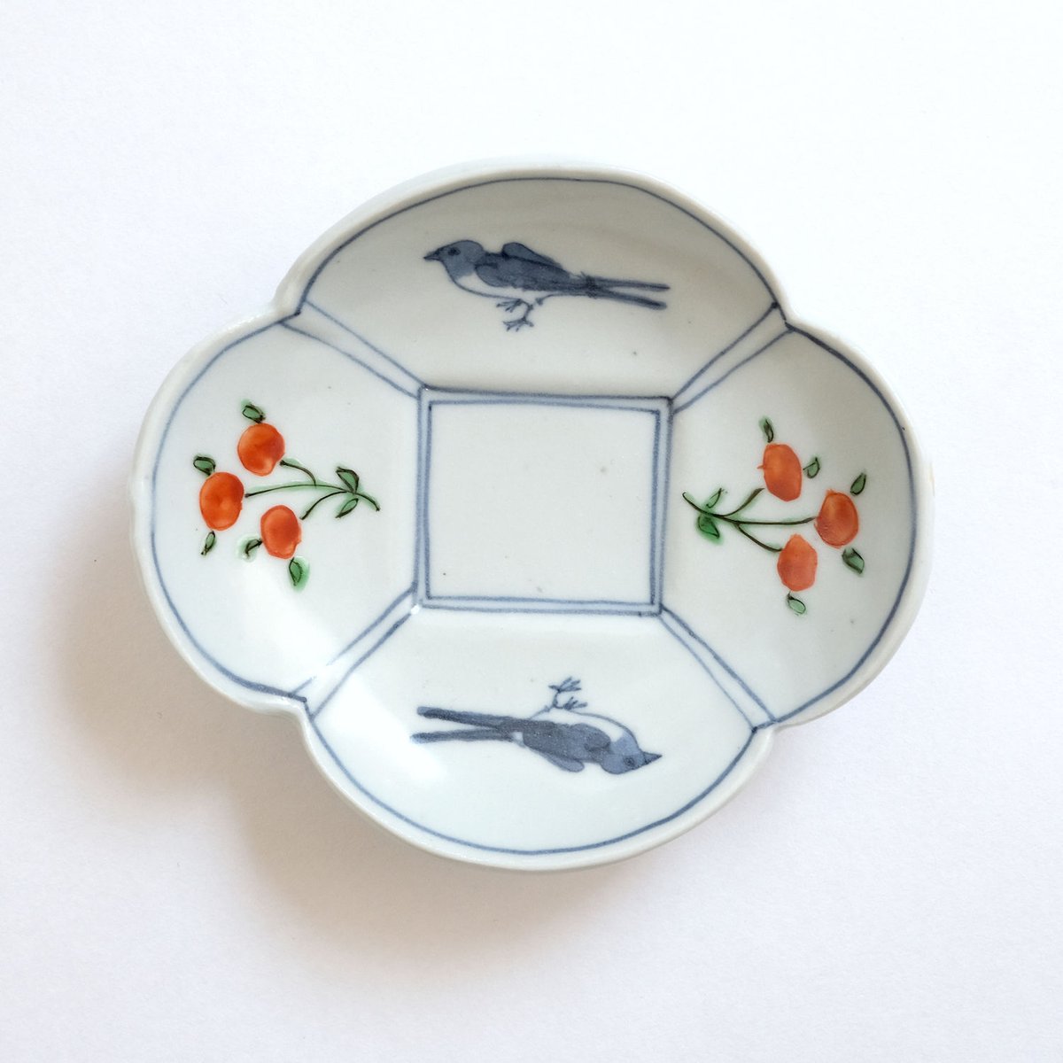 工房あめつち　色絵鶴鹿同春ゆのみ3個セット＆色絵豆皿4枚セット 工房あめつち 色絵鶴鹿同春ゆのみ3個セット＆色絵