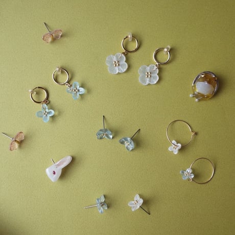 静観朋恵／SHIZUMI Tomoe「はなピアス／はなパールピアス」