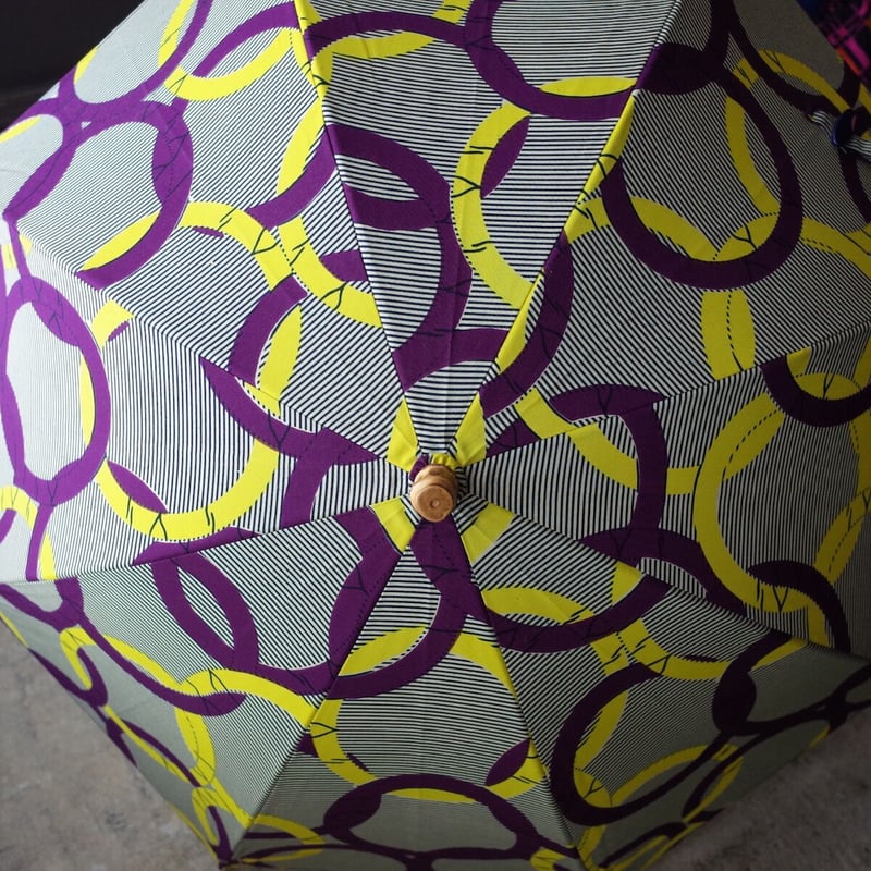 Sun miの傘 輪っか柄 黄色×紫（50cm／60cm） | オトメの金沢 陳列室