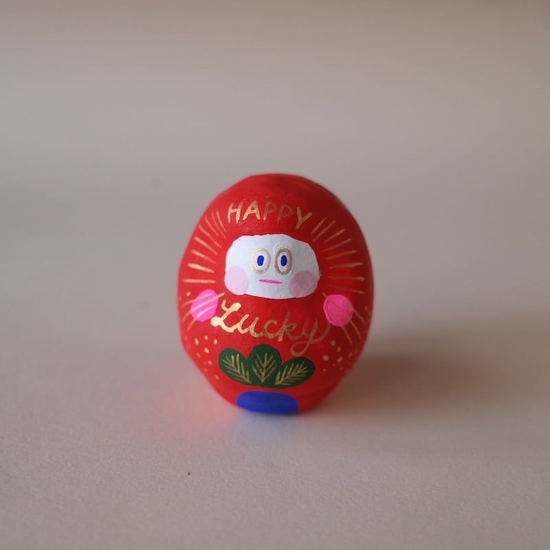 Norikazu Hatta「ミニだるま（Lucky／ピンク黒金青赤）」 | オトメの