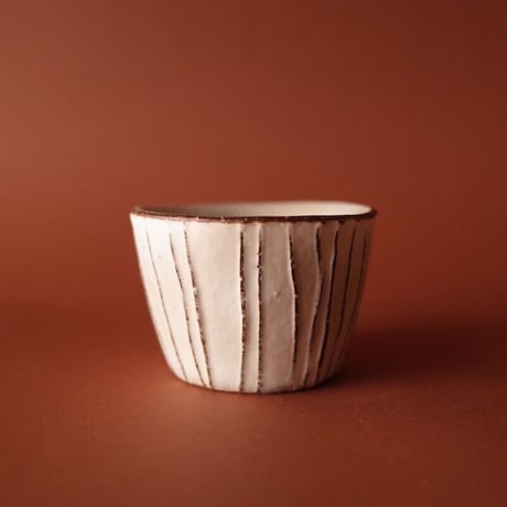 岩﨑晴彦／IWASAKI Haruhiko「粉引線文ぐい呑」