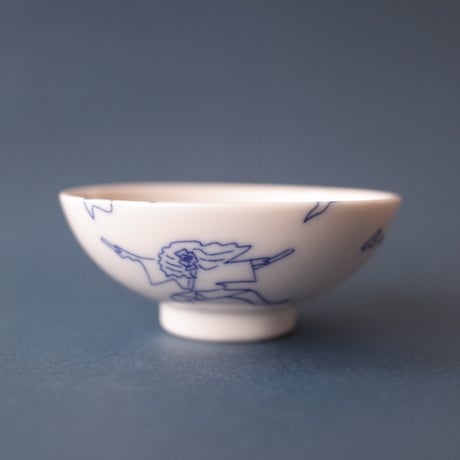 おでんよし坊／Oden Yoshibou「九谷焼チャリティおちょこ 御陣乗太鼓＋能登ステッカー」