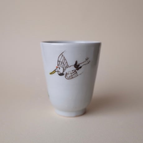 工房あめつち／Kobo Ametsuchi「色絵 鶴亀ちょこ（お1人様1点まで）」