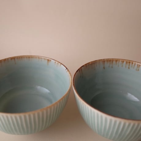山﨑美和／YAMASAKI Miwa「茶碗 青／さくら色」