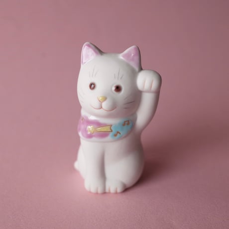 上出長右衛門窯／KUTANI CHOEMON「二寸ちょうえもん招猫 雲と音符」