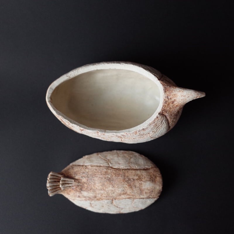 中嶋寿子　置物　小物入れ　作家　陶磁器　オブジェ 中嶋寿子 置物 小物入れ 作家 陶磁器 オブジェ