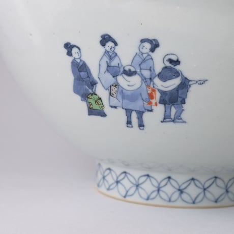 工房あめつち／Kobo Ametsuchi「色絵 お花見大壺」