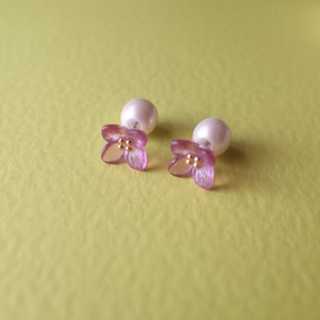 静観朋恵／SHIZUMI Tomoe「はなピアス／はなパールピアス」