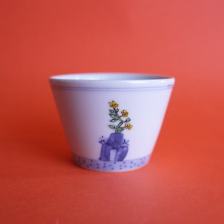 工房あめつち／Kobo Ametsuchi「色絵 花唐子そばちょこ」