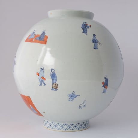 工房あめつち／Kobo Ametsuchi「色絵 お花見大壺」
