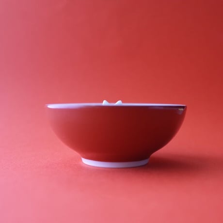 上出長右衛門窯／KUTANI CHOEMON「猫盃／犬盃 赤」