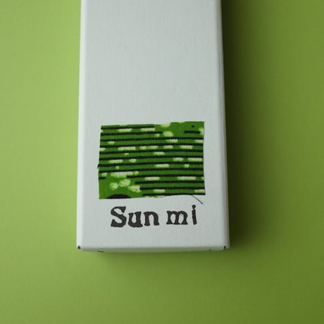 Sun miの扇子 黄緑