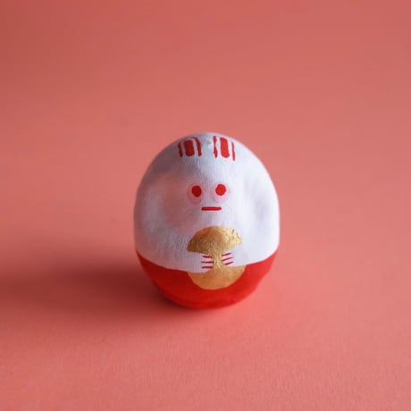 Norikazu Hatta「ミニだるま うさぎと月」