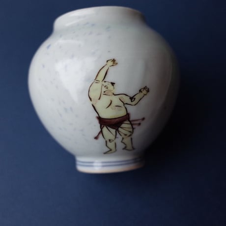 工房あめつち／Kobo Ametsuchi「色絵 小塩壷 力士（お一人様1点まで）」