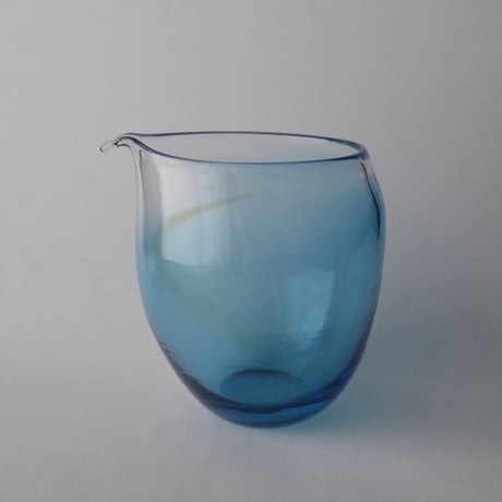 今井美智　ガラス作家　オブジェ　ペーパーウェイト　置物 茶海 楕円 平 A 今井美智