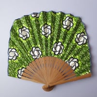 Sun miの扇子 黄緑
