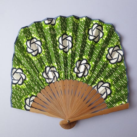 Sun miの扇子 黄緑