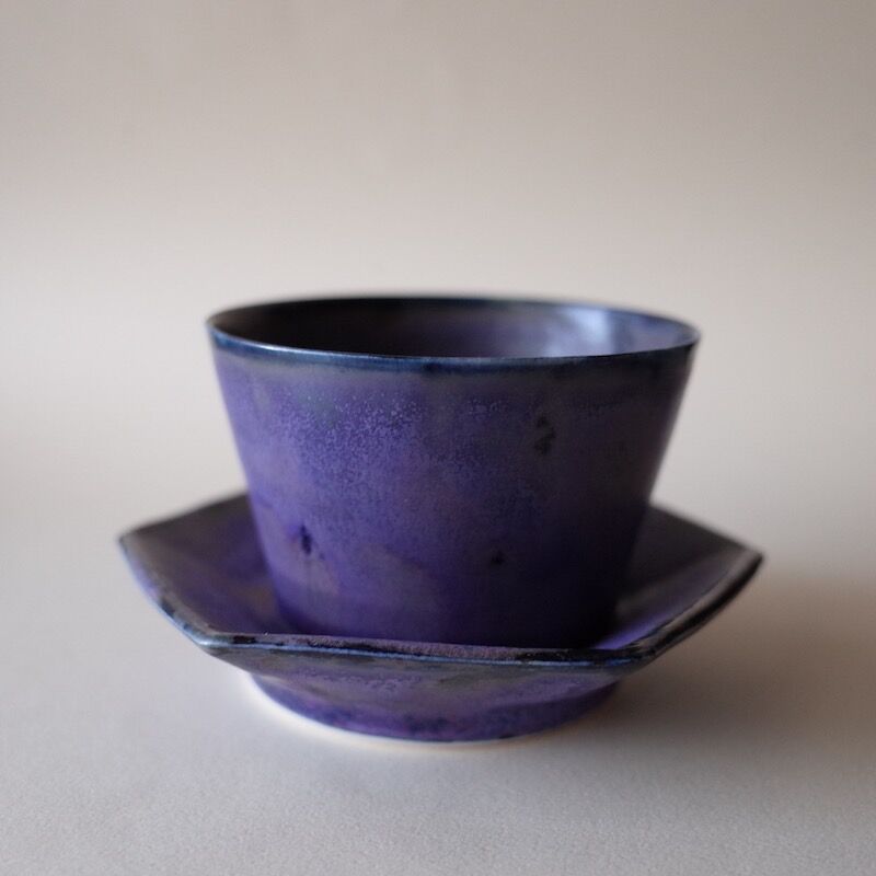結城 彩／YUKI Aya「六角小皿 紫」 | オトメの金沢 陳列室