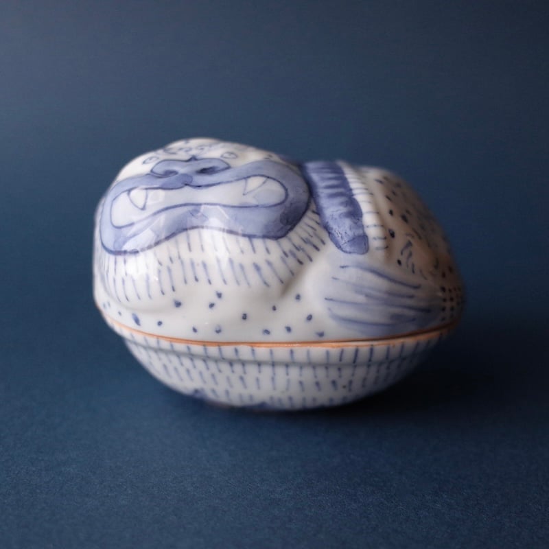 工房あめつち　蓋つき容れ物　小鳥と果実の絵柄 工房あめつち／Kobo Ametsuchi「獅子筥」 | オトメの金沢 陳列室